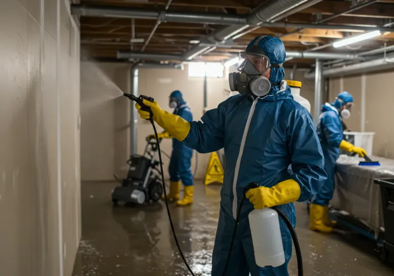 Basement Sanitization and Antimicrobial Treatment process in Lenoir County, NC