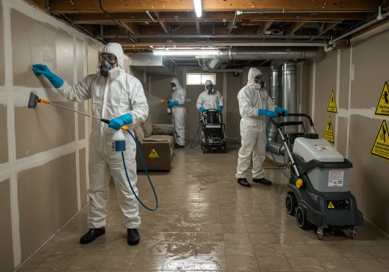 Basement Moisture Removal and Structural Drying process in Lenoir County, NC